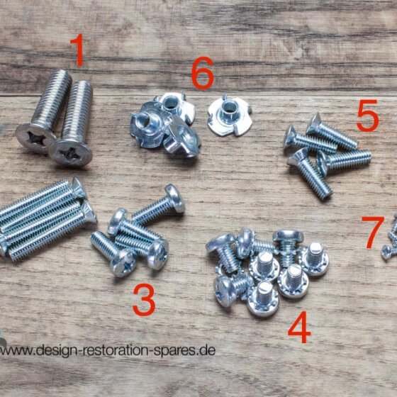 Eames Lounge Chair Complete Screw Set | Metric