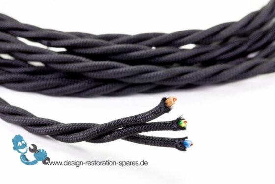 Textile Cable With Twisted Single Braided Cable